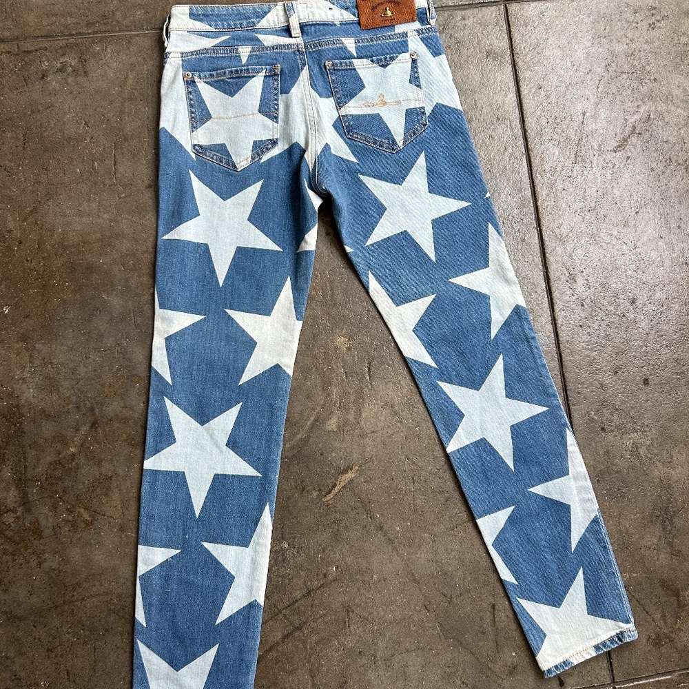 Vivienne Westwood New Anglomania Vintage Rare Star Jeans skinny fit - Picture 6 of 16